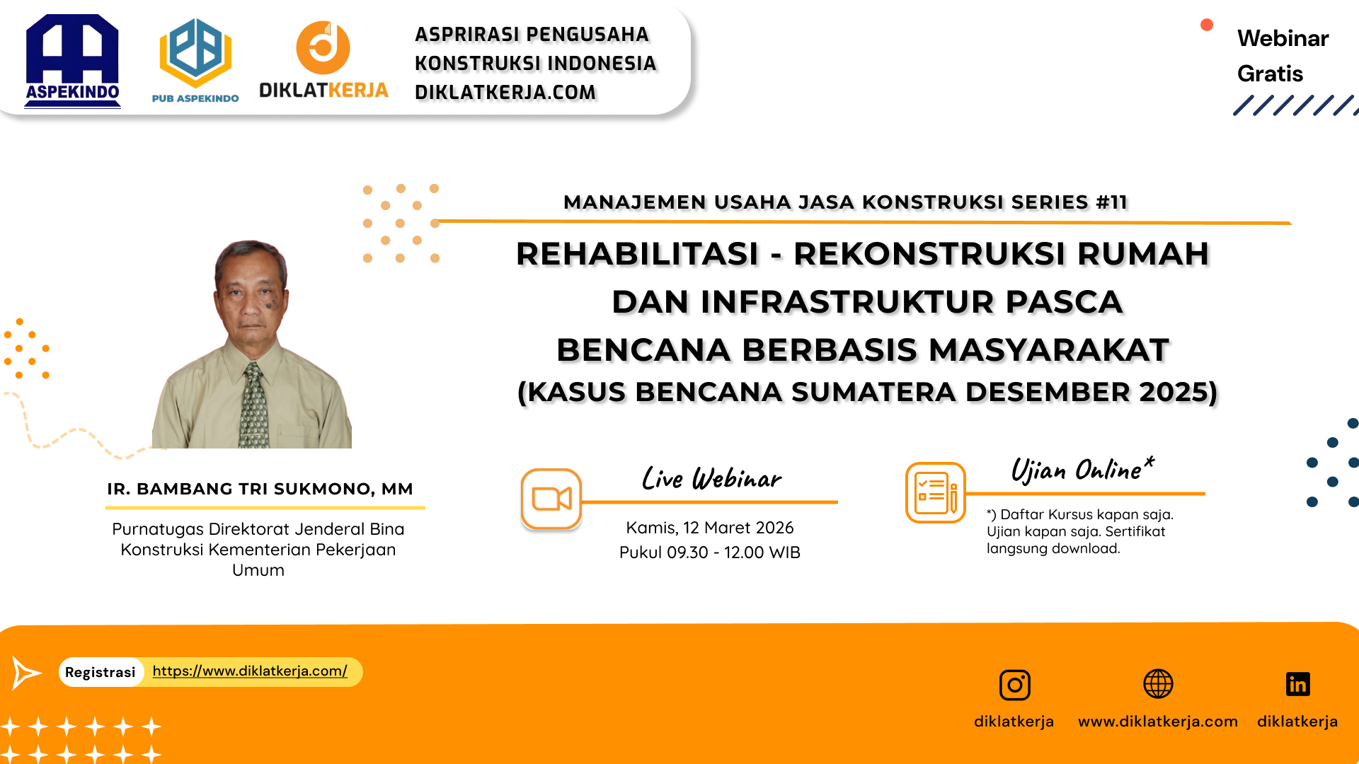 Rehabilitasi - Rekonstruksi Rumah dan Infrastruktur Pasca Bencana Berbasis Masyarakat