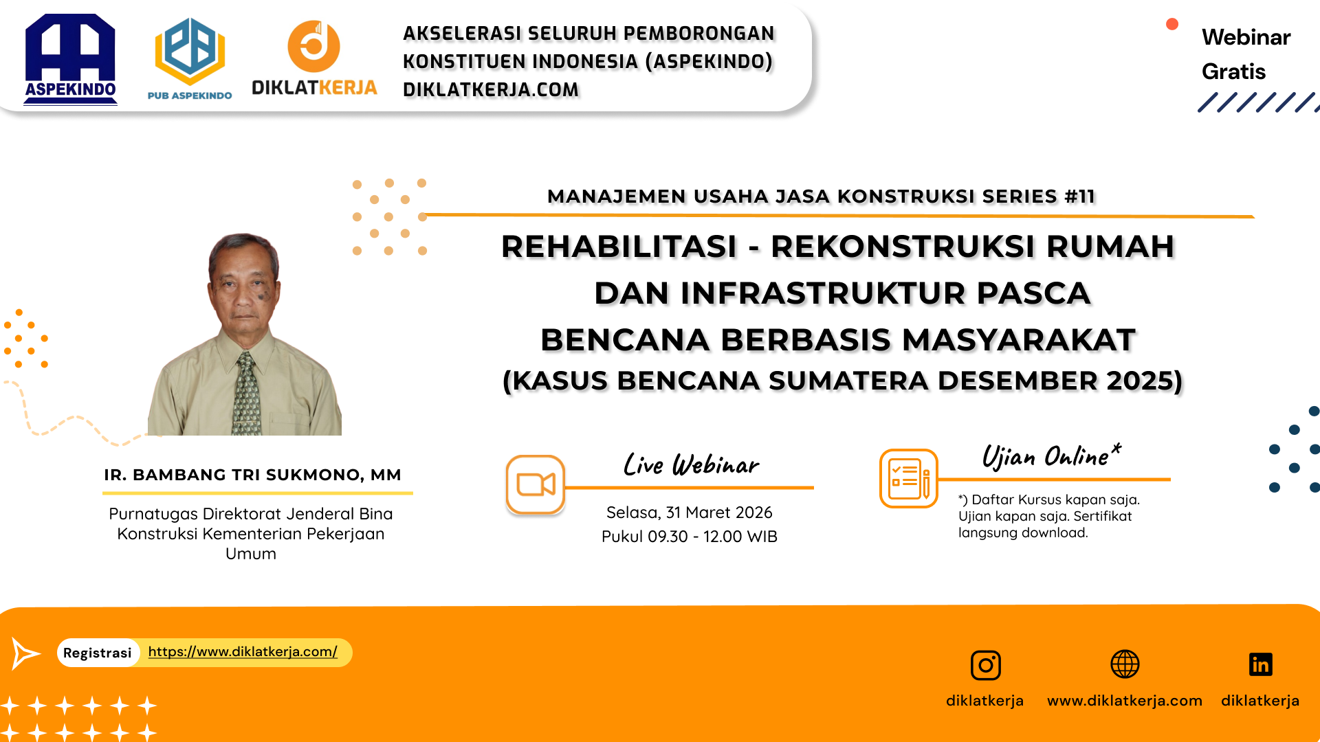 Rehabilitasi - Rekonstruksi Rumah dan Infrastruktur Pasca Bencana Berbasis Masyarakat