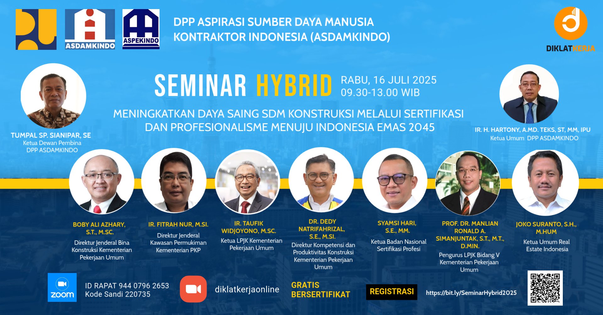 Seminar Meningkatkan Daya Saing SDM Konstruksi Melalui Sertifikasi dan Profesionalisme Menuju Indonesia Emas 2045