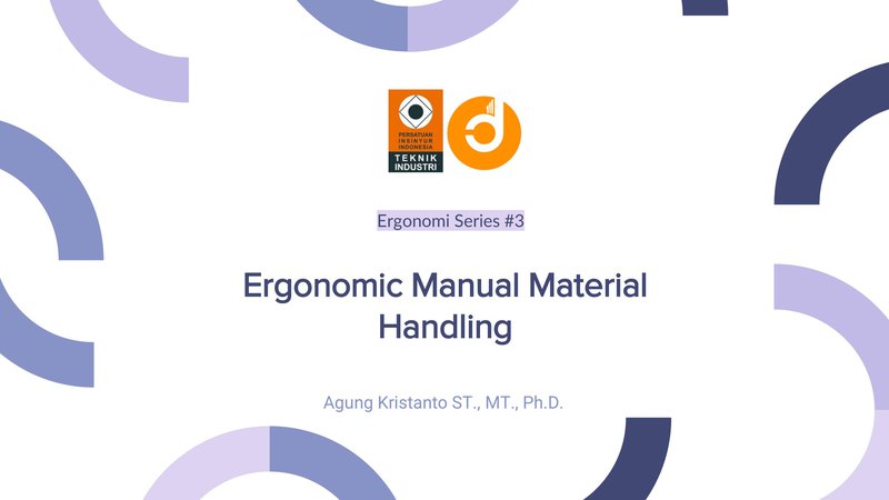 Ergonomic Manual Material Handling