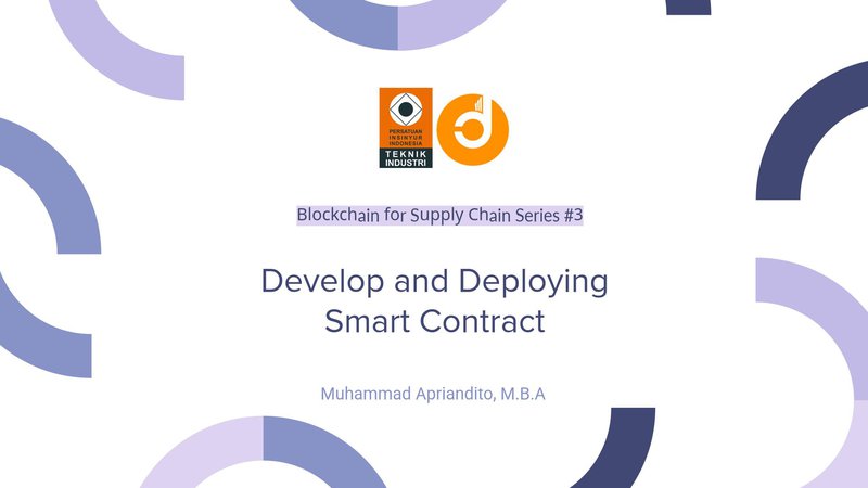 Develop and Deploying Smart Contract