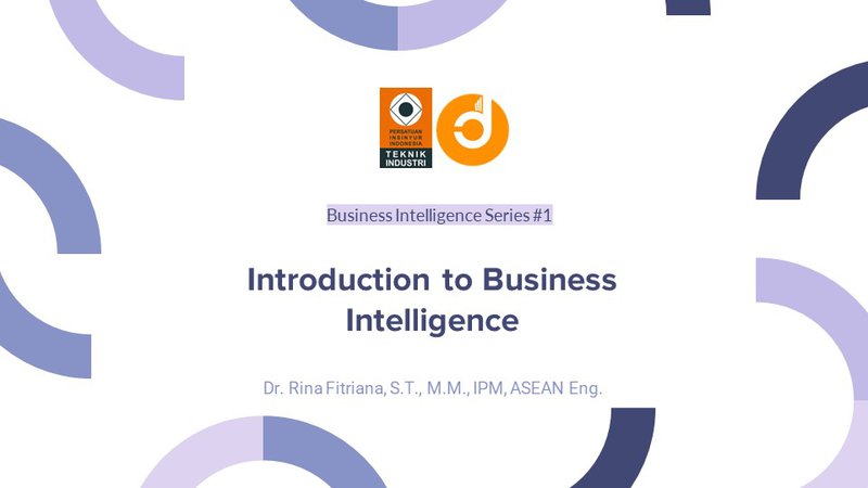 Introduction to Business Intelligence