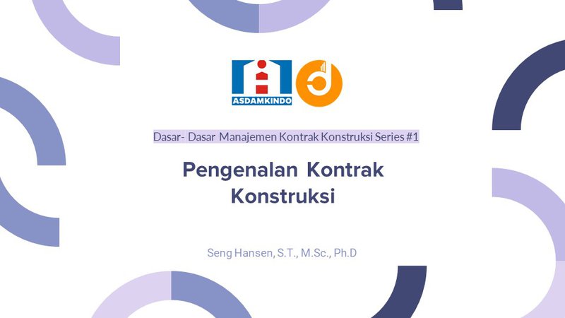 Pengenalan Kontrak Konstruksi Part3