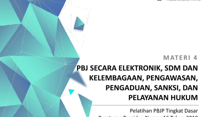 Materi 4. PBJ Secara Elektronik