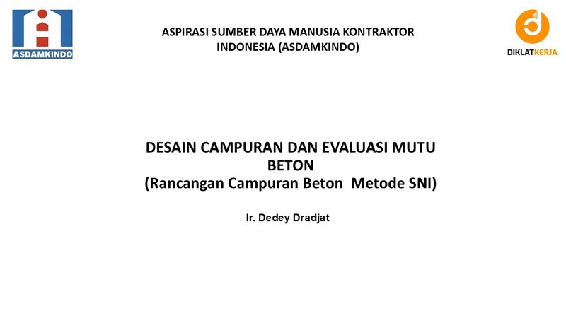 [Part 3] Rancangan Campuran Beton Metode SNI