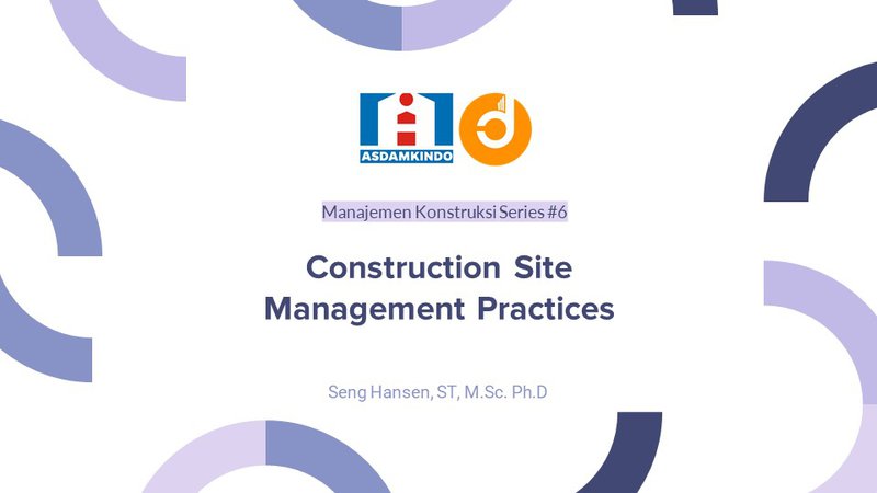 Construction Site Management Practices