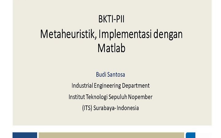 Implementasi Metaheuristik dengan MATLAB