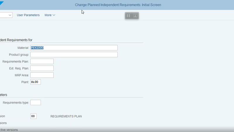 Video Planned Individual Req & Run MP