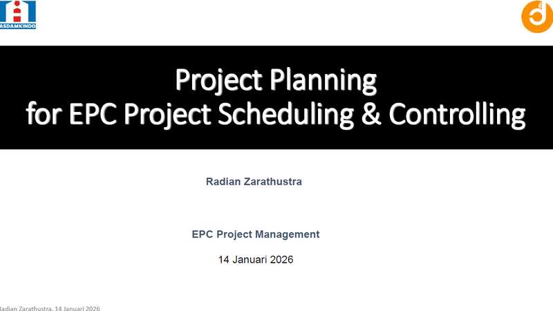 [Part 2} Project Planning for EPC Project: Scheduling and Controlling
