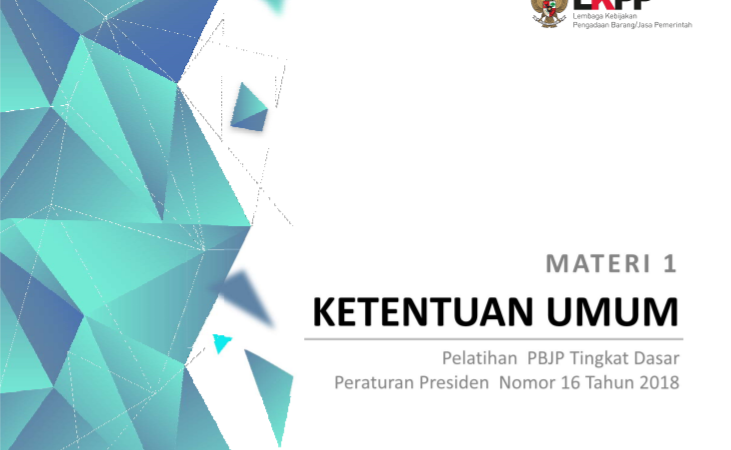 Materi 1. Ketentuan Umum