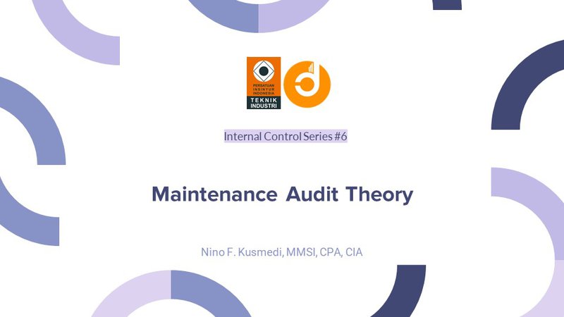 [Modul 2] Maintenance Audit Theory