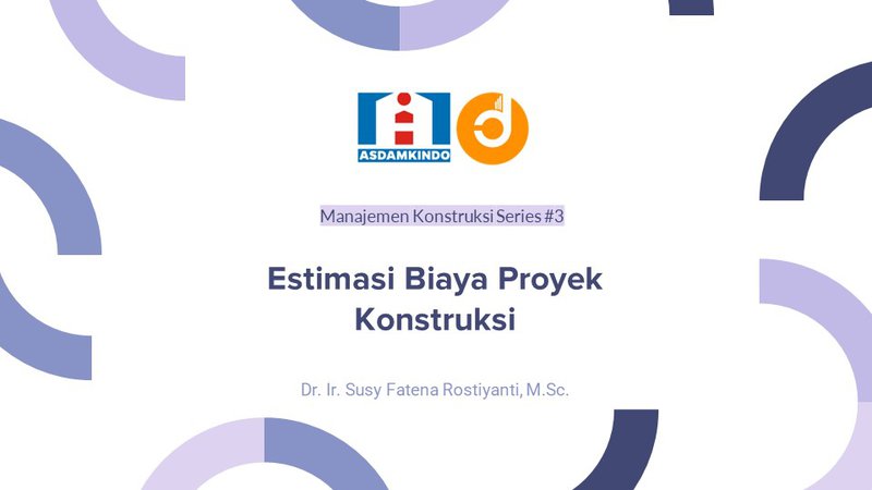 Estimasi Biaya Proyek Konstruksi