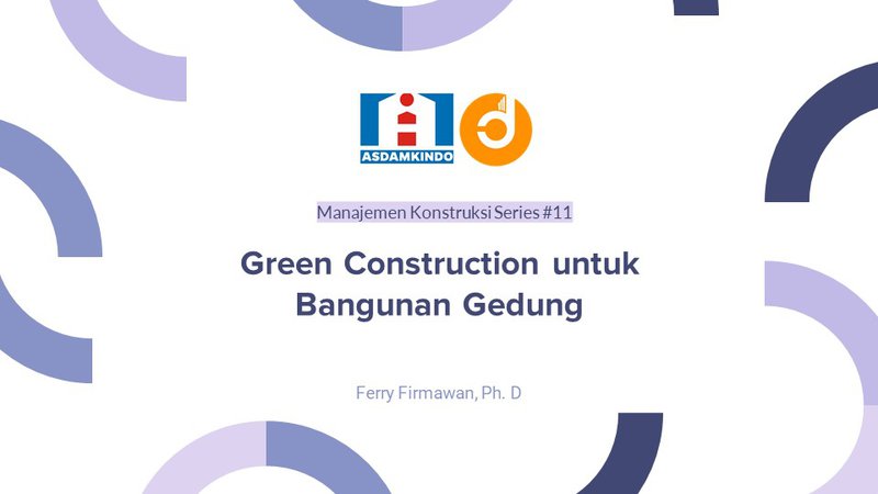 Green Construction untuk Bangunan Gedung