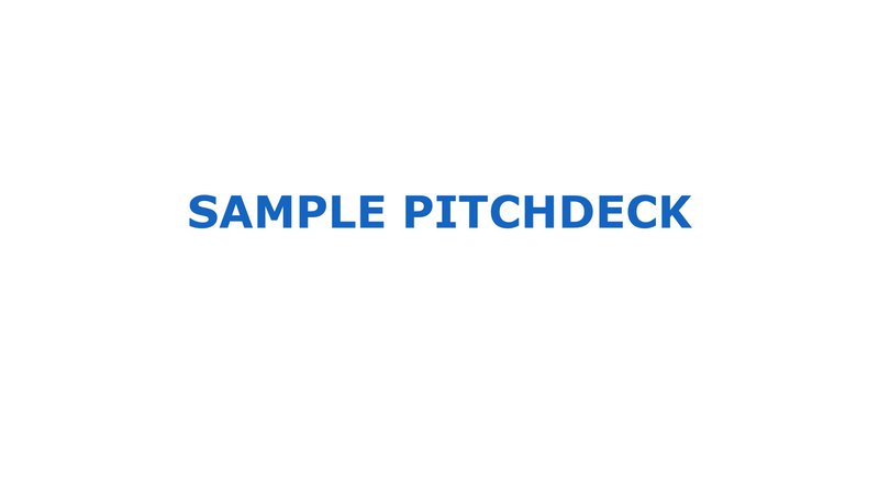 Sample Pithdeck