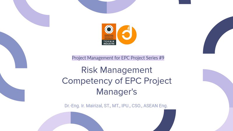Risk Management Competency of EPC Project Manager's