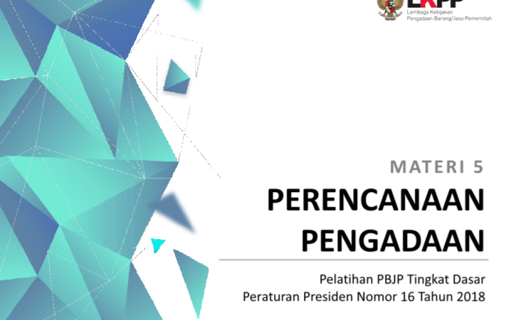 Materi 5. Perencanaan Pengadaan