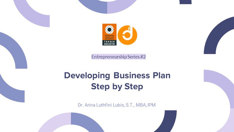 Developing Business Plan Step by Step
